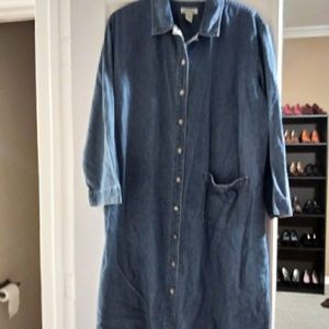 Knee length jean dress